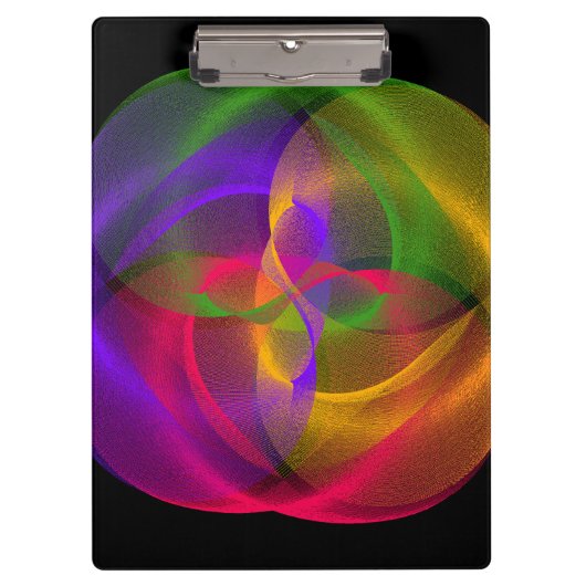 Vibrant Glossy Finish Geometric Clipboard Klembord (Voorkant)