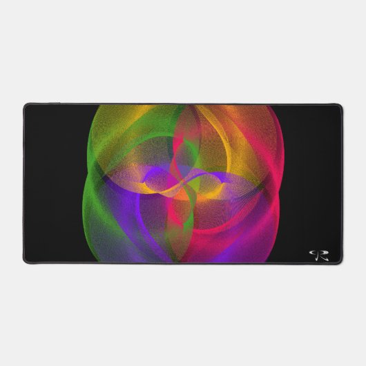 Vibrant Glossy Finish Geometric Gaming Mouse Pad (Voorkant)