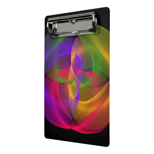 Vibrant Glossy Finish Geometric Mini Clipboard Klembord (Angled2)