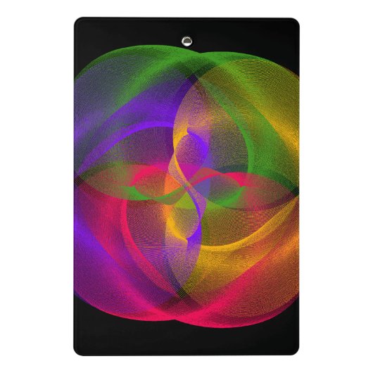 Vibrant Glossy Finish Geometric Mini Clipboard Klembord (Achterkant)