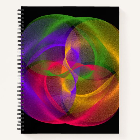 Vibrant Glossy Finish Geometric Notebook Notitieboek (Voorkant)
