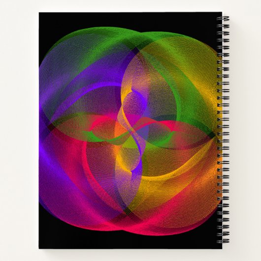 Vibrant Glossy Finish Geometric Notebook Notitieboek (Achterkant)