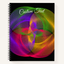 Vibrant Glossy Finish Geometric Notebook