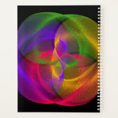 Vibrant Glossy Finish Geometric Spiral Planner (Achterkant)