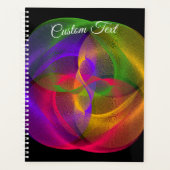 Vibrant Glossy Finish Geometric Spiral Planner (Voorkant)