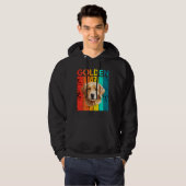 Vibrant Golden Retriever Retro Design Hoodie (Voorkant volledig)