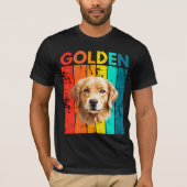 Vibrant Golden Retriever Retro Design T-shirt (Voorkant)