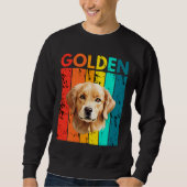 Vibrant Golden Retriever Retro Design Trui (Voorkant)