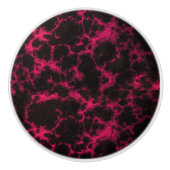 Vibrant Gothic roze en zwart Keramische Knop (Voorkant)