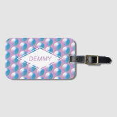 Vibrant gradient circles Geometric Modern Blue. Bagagelabel (Voorkant (horizontaal))