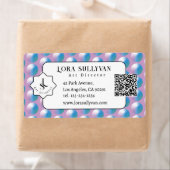 Vibrant gradient circles Geometric Modern Blue. Etiket (Insitu)