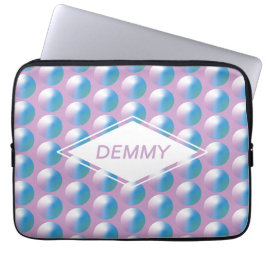 Vibrant gradient circles Geometric Modern Blue. Laptop Sleeve