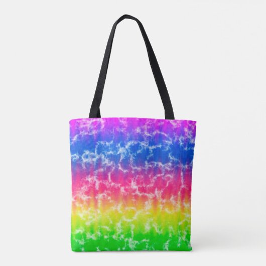 Vibrant Gradient Tie Dye Canvas tas (Achterkant)
