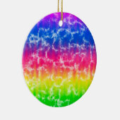 Vibrant gradiënt Tie Dye Kerstannament Keramisch Ornament (Rechts)