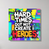 Vibrant Gradient Typographical Create Heroes Canvas Afdruk (Voorkant)
