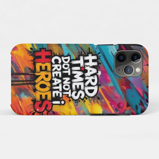 Vibrant Gradient Typographical Create Heroes  Case-Mate iPhone Case (Achterkant (horizontaal))