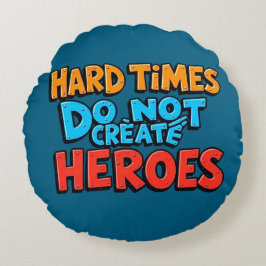 Vibrant Gradient Typographical Create Heroes Rond Kussen