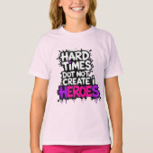 Vibrant Gradient Typographical Create Heroes T-shirt (Voorkant)