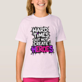 Vibrant Gradient Typographical Create Heroes  T-shirt