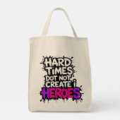 Vibrant Gradient Typographical Create Heroes  Tote Bag (Achterkant)
