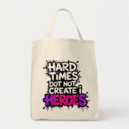 Vibrant Gradient Typographical Create Heroes Tote Bag