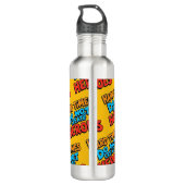 Vibrant Gradient Typographical Create Heroes  Waterfles (Achterkant)