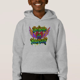 Vibrant Graffiti Believe in Yourself Hoodie 