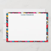 Vibrant Graffiti Hearts Colorful Personalized Notitiekaartje (Voorkant)