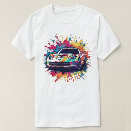 Vibrant Graffiti Sports Car Men's T-Shirt (Design voorkant)