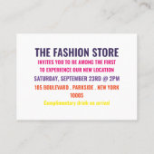 Vibrant Grand Opening Ceremonnee-kaart Visitekaartje (Achterkant)