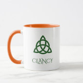 Vibrant Green Celtic Trinity Knot Family Name Mok (Links)