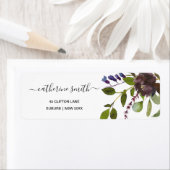 VIBRANT GREEN FLORAL FOLIAGE WATERVERF ADRES ETIKET (Insitu)