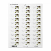 VIBRANT GREEN FLORAL FOLIAGE WATERVERF ADRES ETIKET (Full Sheet)