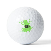 Vibrant Green Frog Illustration "GO" Custom 