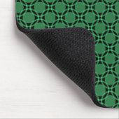 Vibrant Green Funky Circles Mousepad Muismat (Hoek)