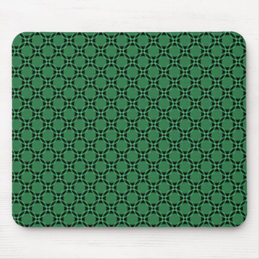 Vibrant Green Funky Circles Mousepad Muismat (Voorkant)