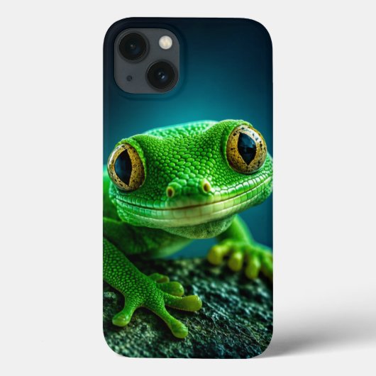 Vibrant Green Gecko Reptile Macro Close Up Case-Mate iPhone Case (Achterkant)