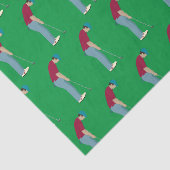 Vibrant Green Golf snijthema Tissuepapier (Detail)