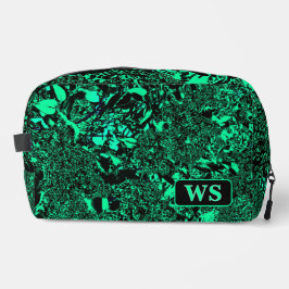 Vibrant Green Monogram Toiletry Bag Toilettasje