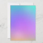 Vibrant Green Paars Abstract gradiënt bruiloft Kaart (Achterkant)