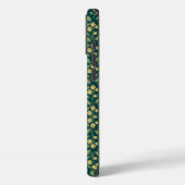 Vibrant Green Pattern with Yellow Flowers & Leaves Case-Mate iPhone Case (Achterkant / Links)