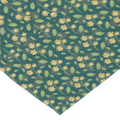 Vibrant Green Pattern with Yellow Flowers & Leaves Korte Tafelloper (Hoek)