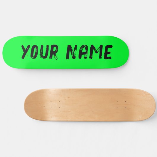 Vibrant Green Persoonlijk Skateboard (Horizontaal)