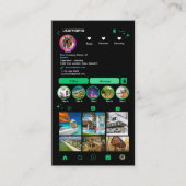 Vibrant Green Realtor Instagram QR-code Visitekaartje (Voorkant)