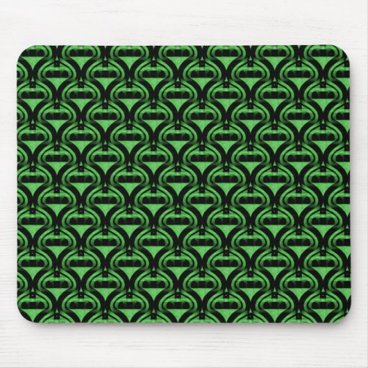 Vibrant Green Retro Cool Mousepad Muismat (Voorkant)