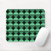 Vibrant Green Retro Flair Mousepad Muismat (Met muis)