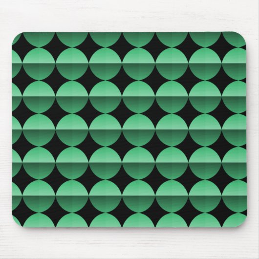 Vibrant Green Retro Flair Mousepad Muismat (Voorkant)