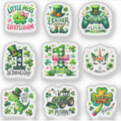 Vibrant Green St. Patrick’s Day Kids Pack Sticker (Voorkant)