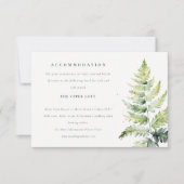 VIBRANT GREEN WATERVERF FERN ACCOMMODATION KAART (Voorkant)