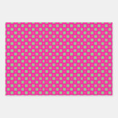 Vibrant groen en roze gevarieerd geometrisch patro inpakpapier vel (Voorkant 3)